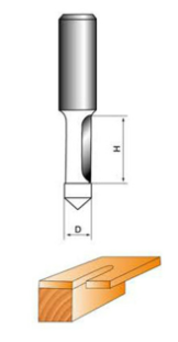 Carbide tipped Panel Pilot Bits x 1 Flute x 1/4