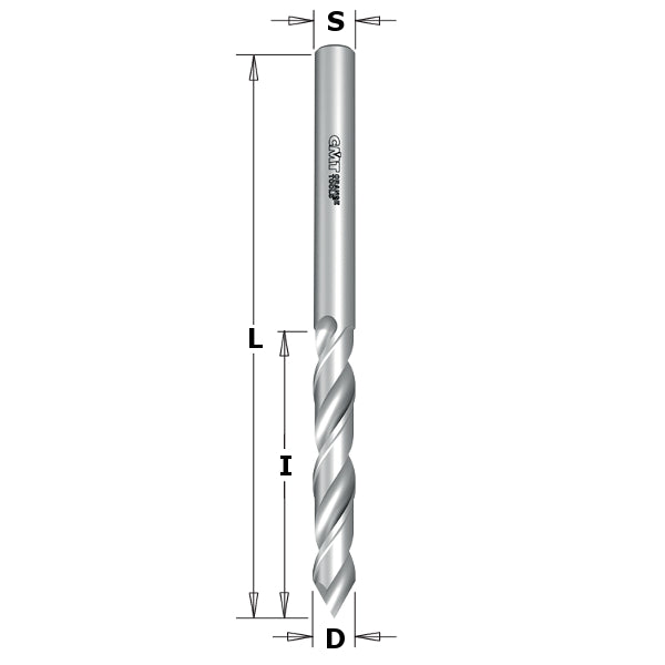 CMT 363.025.41 V-Point Solid Carbide Twist Drill 60° sharpening, 2,5mm (3/32-Inch), Right-Hand Rotation